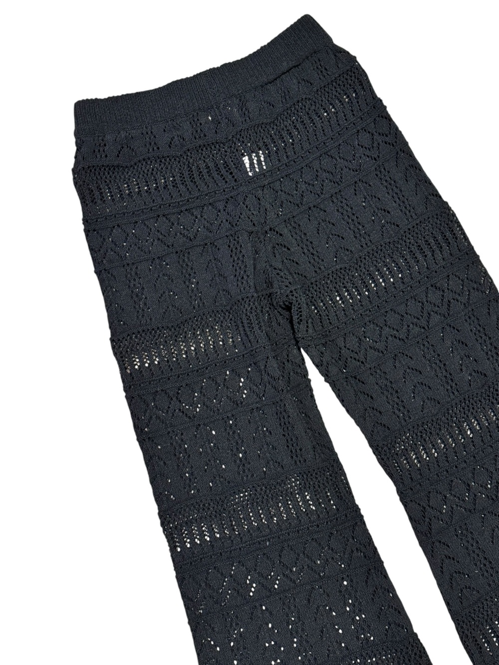 ELAN Crochet Wide-Leg Pant S Black $119 Retail NWT - Picture 5 of 8